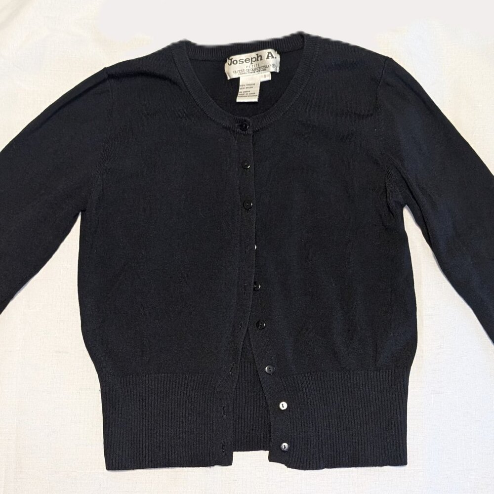 Black Cardigan Sweater Size S Petite